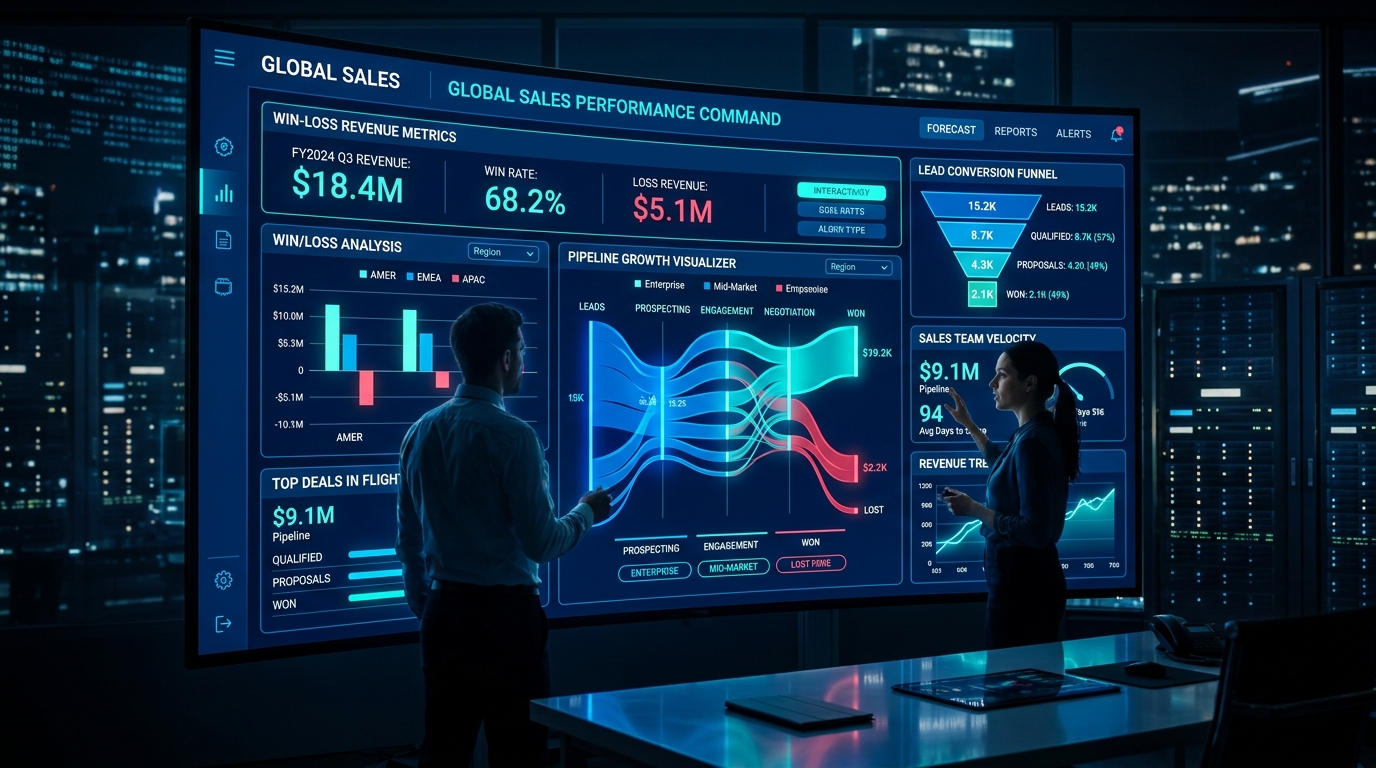 CRM Sales Analytics Command Dashboard