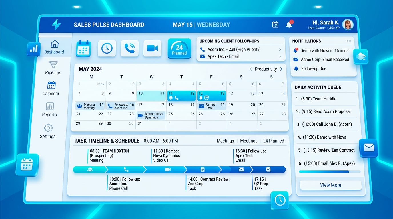 CRM Calendar and Reminders